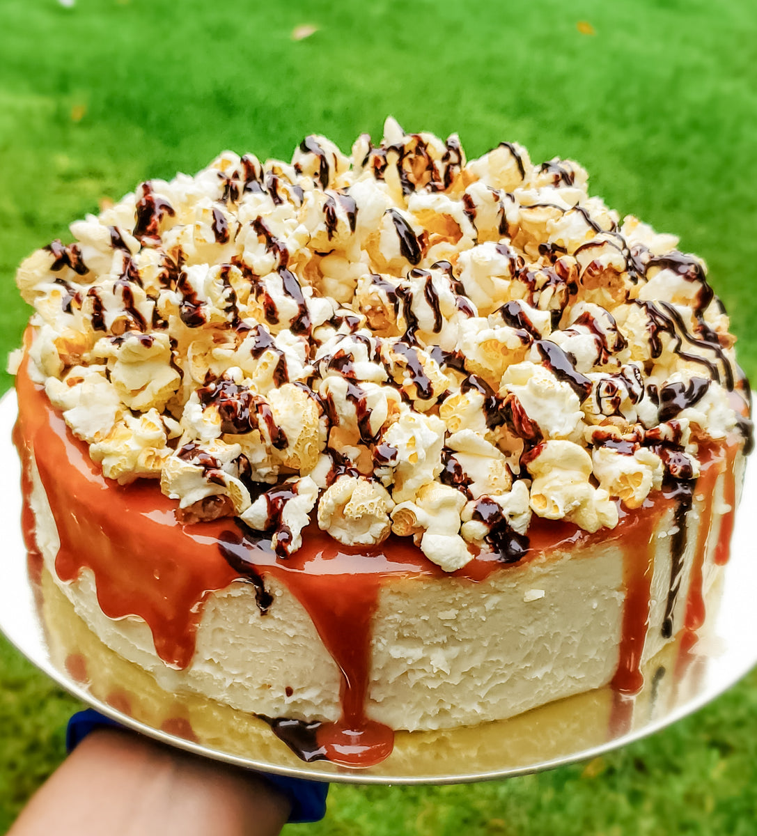 Salted Caramel Popcorn Cheesecake Little Miss Sweets NYC