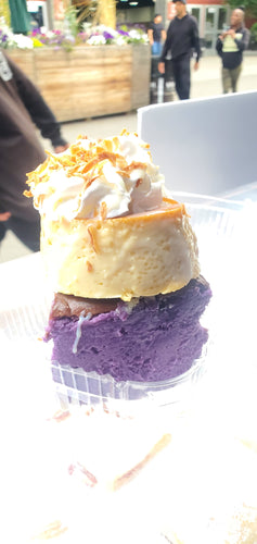 Ube flan